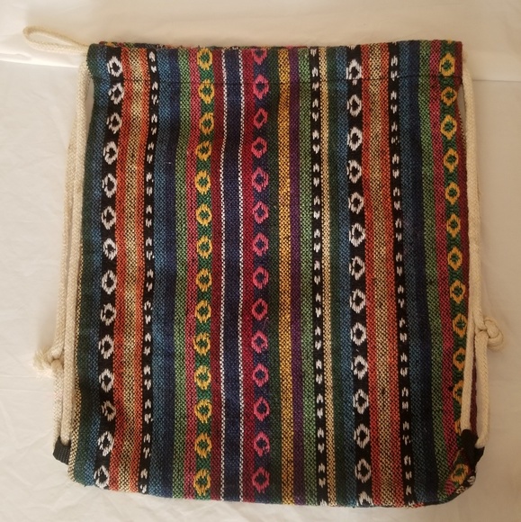 Small Aztec  drawstring bag - Picture 2 of 3